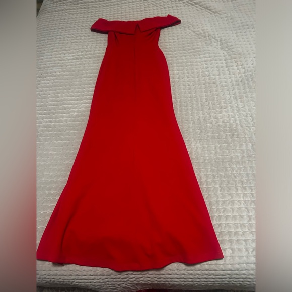 Lulus Off the Shoulder Aveline Red maxi Dress XS - Picture 3 of 8